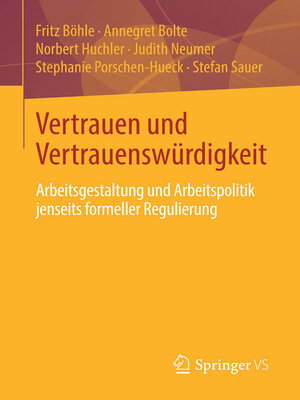 cover image of Vertrauen und Vertrauenswürdigkeit